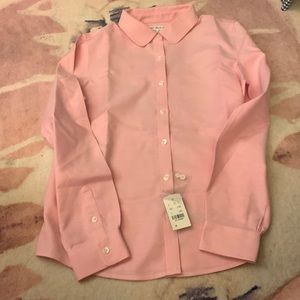 Girls size 16 pink brooks brothers button dress shirt